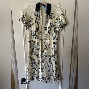 Draper James Floral Silk Dress